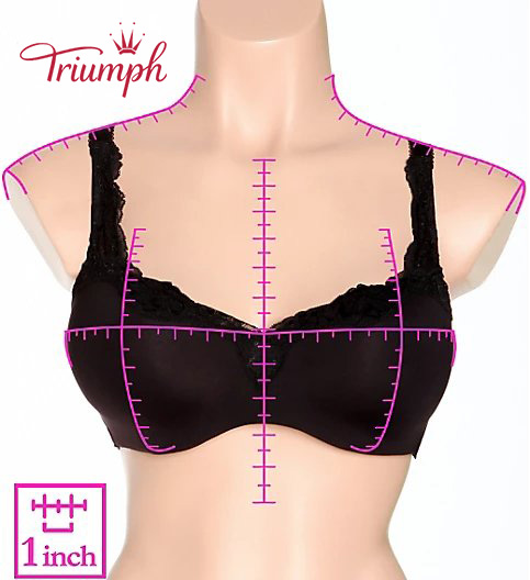 TRIUMPH - (3 DB) rózsa szegélyű csipke melltartó