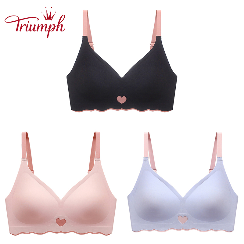 Σετ 6 τεμαχίων🔥Triumph - Ice Silk Wireless Seamless Bra [S-XL] Σετ 3 τεμαχίων (3 σουτιέν, 3 εσώρουχα)