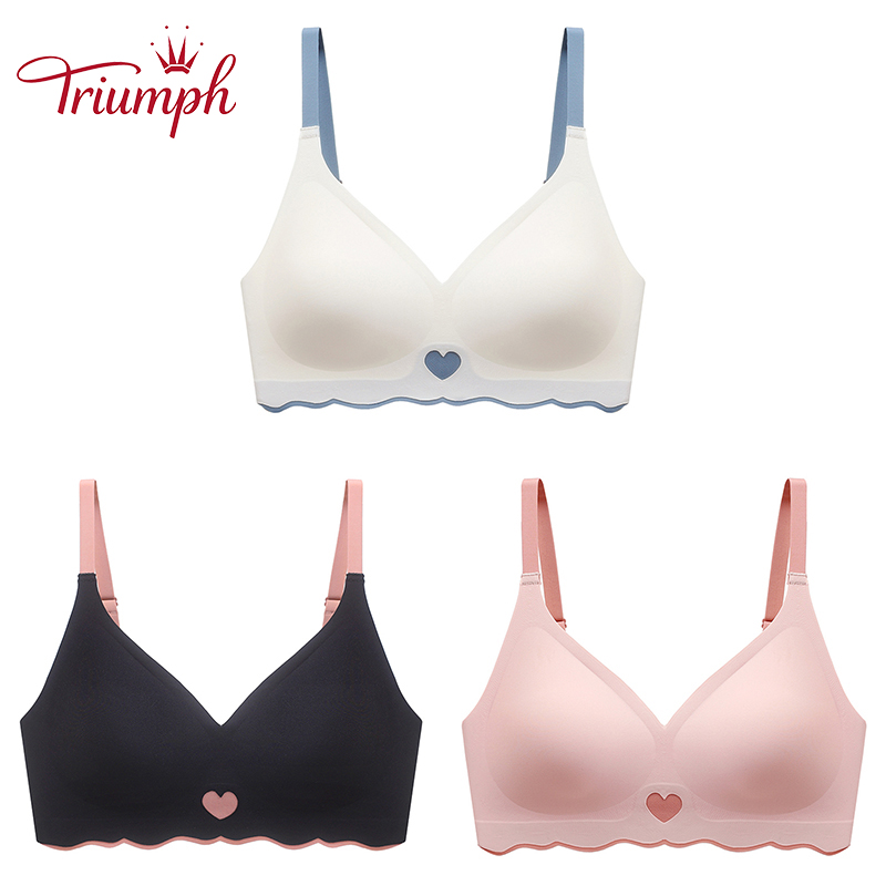 Σετ 6 τεμαχίων🔥Triumph - Ice Silk Wireless Seamless Bra [S-XL] Σετ 3 τεμαχίων (3 σουτιέν, 3 εσώρουχα)