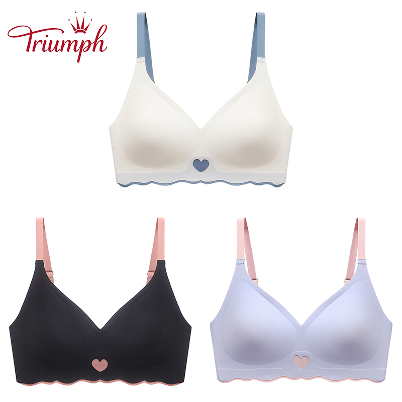 Σετ 6 τεμαχίων🔥Triumph - Ice Silk Wireless Seamless Bra [S-XL] Σετ 3 τεμαχίων (3 σουτιέν, 3 εσώρουχα)