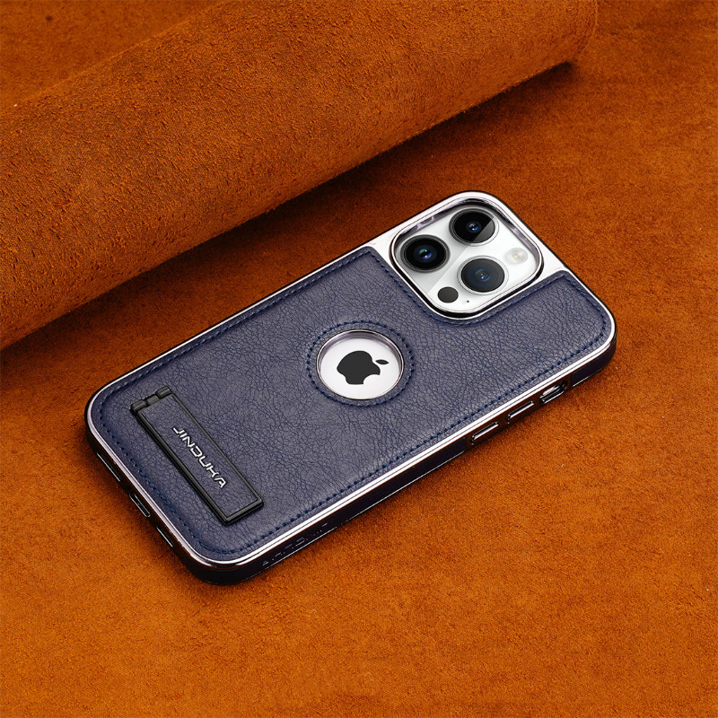 Csúcskategóriás üzleti bőr tok iPhone láthatatlan konzolos leesés elleni védő tokhoz