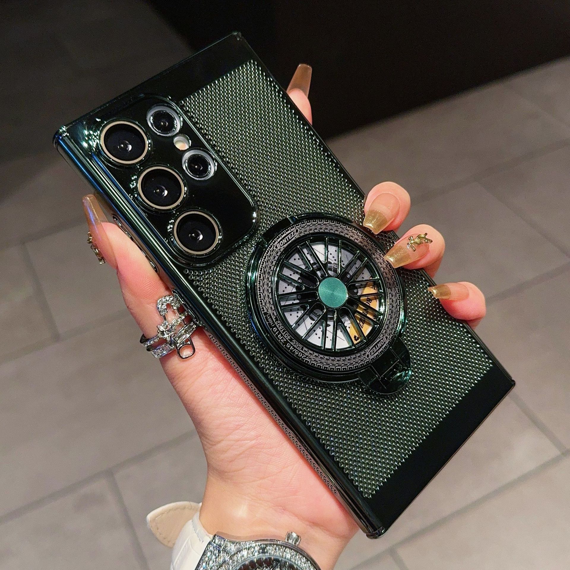 Alkalmas Samsung S25, S24, S23, S22 mobiltelefon tokhoz forgó hűtő giroszkóppal