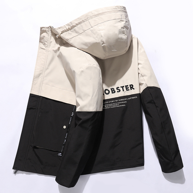 2023 noua geaca barbati cu gluga de toamna si iarna