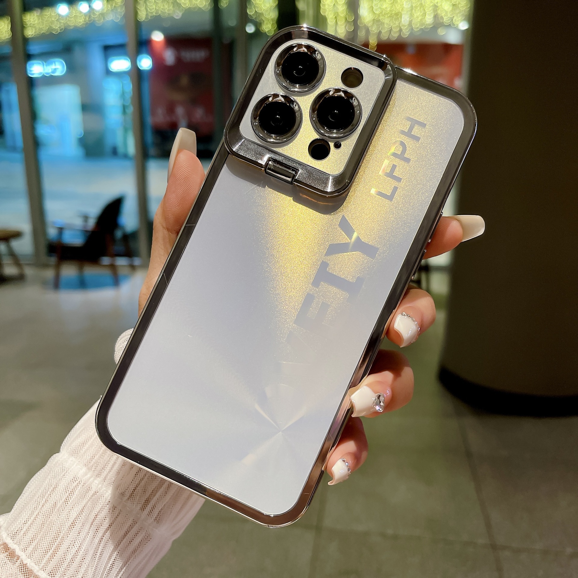 Lézer Bevonatú állvány, puha tok, leesésgátló telefontok