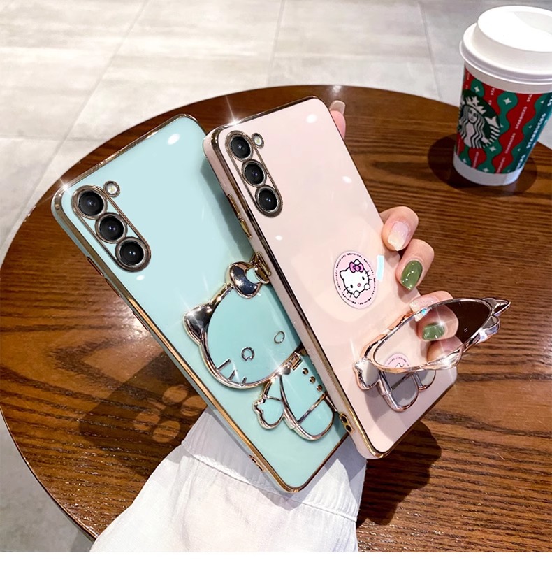 Macskatartó sminktükör telefontok Samsung S23, S22, S21 telefonokhoz