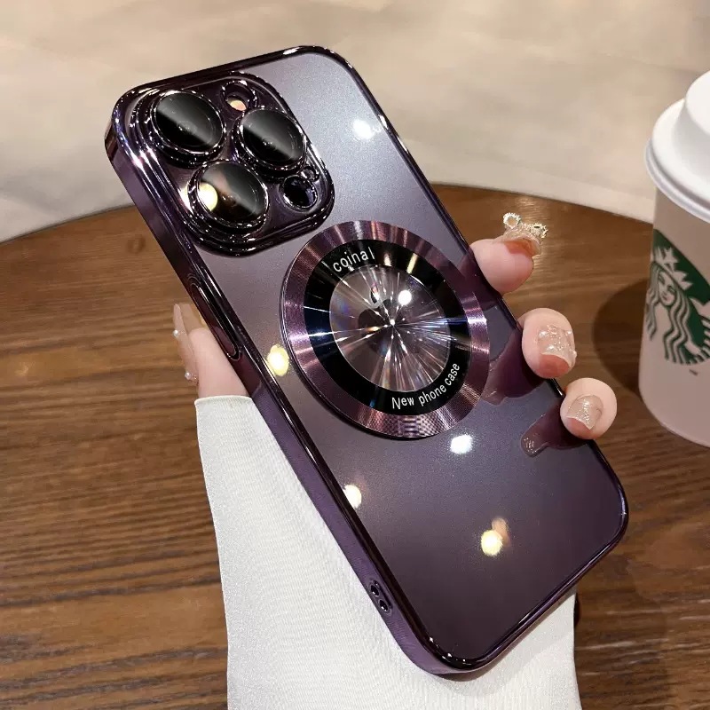 Galvanizált mágneses négy sarok zuhanásgátló légzsák iPhone védőtok