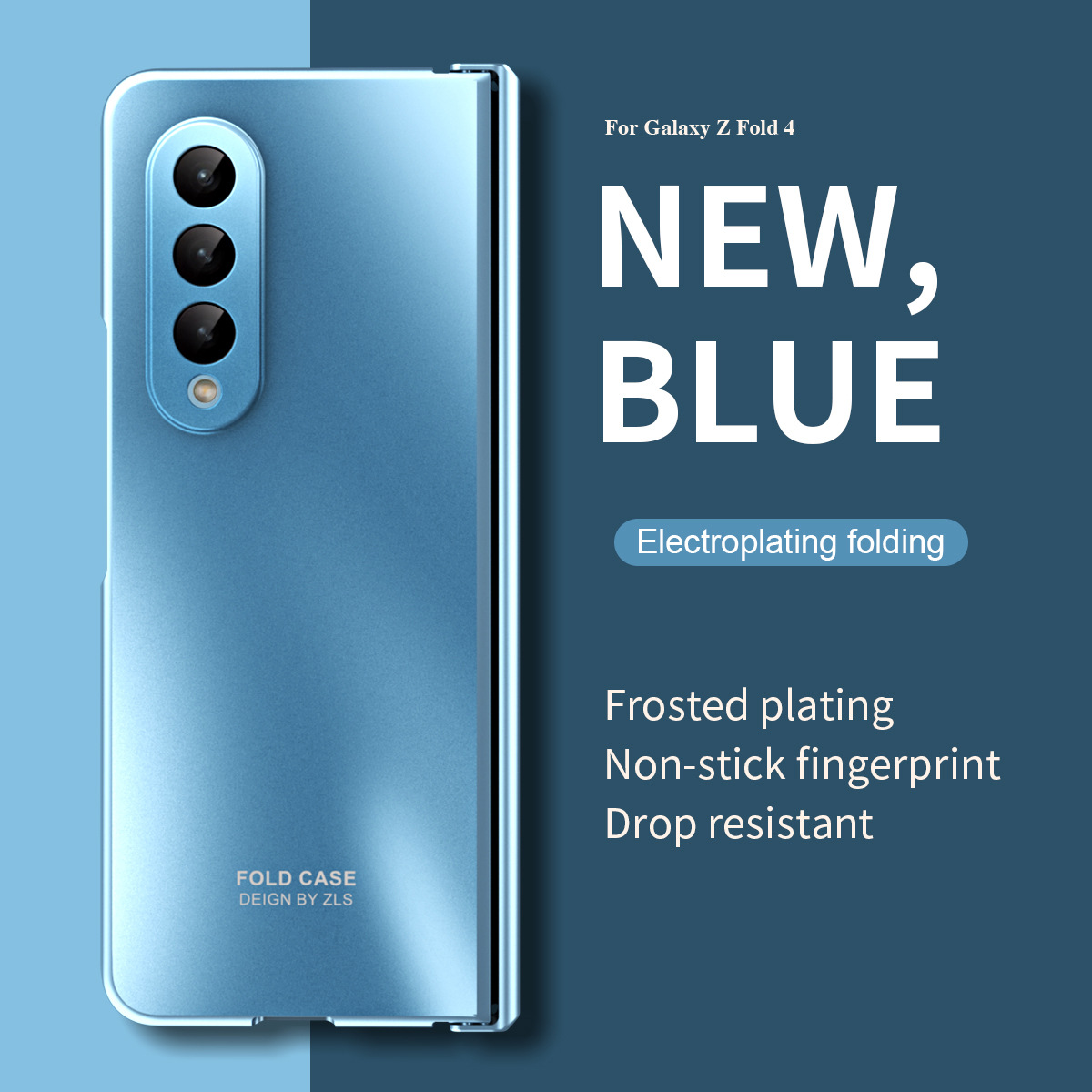 Samsung Galaxy Z Fold sorozatú matt galvanizált védőtok hátsó képernyővédő fóliával