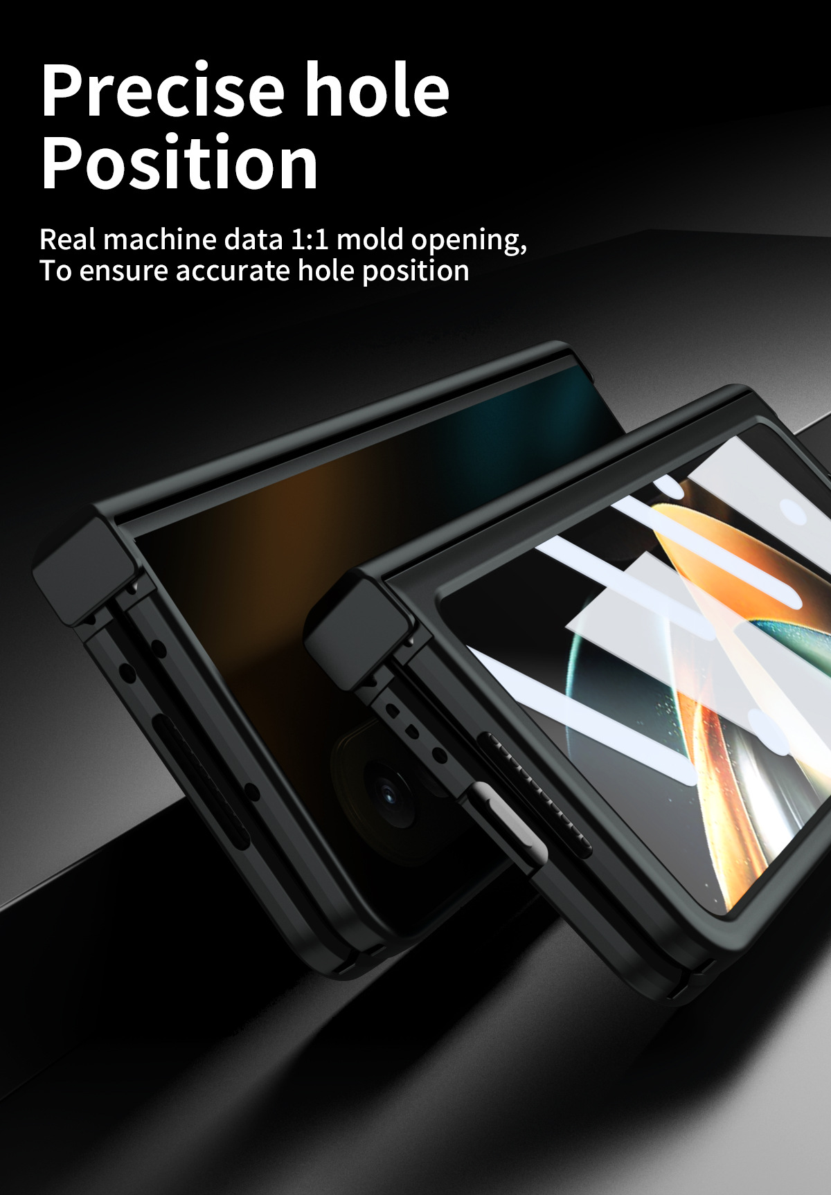 Samsung Galaxy Z Fold sorozatú matt galvanizált védőtok hátsó képernyővédő fóliával