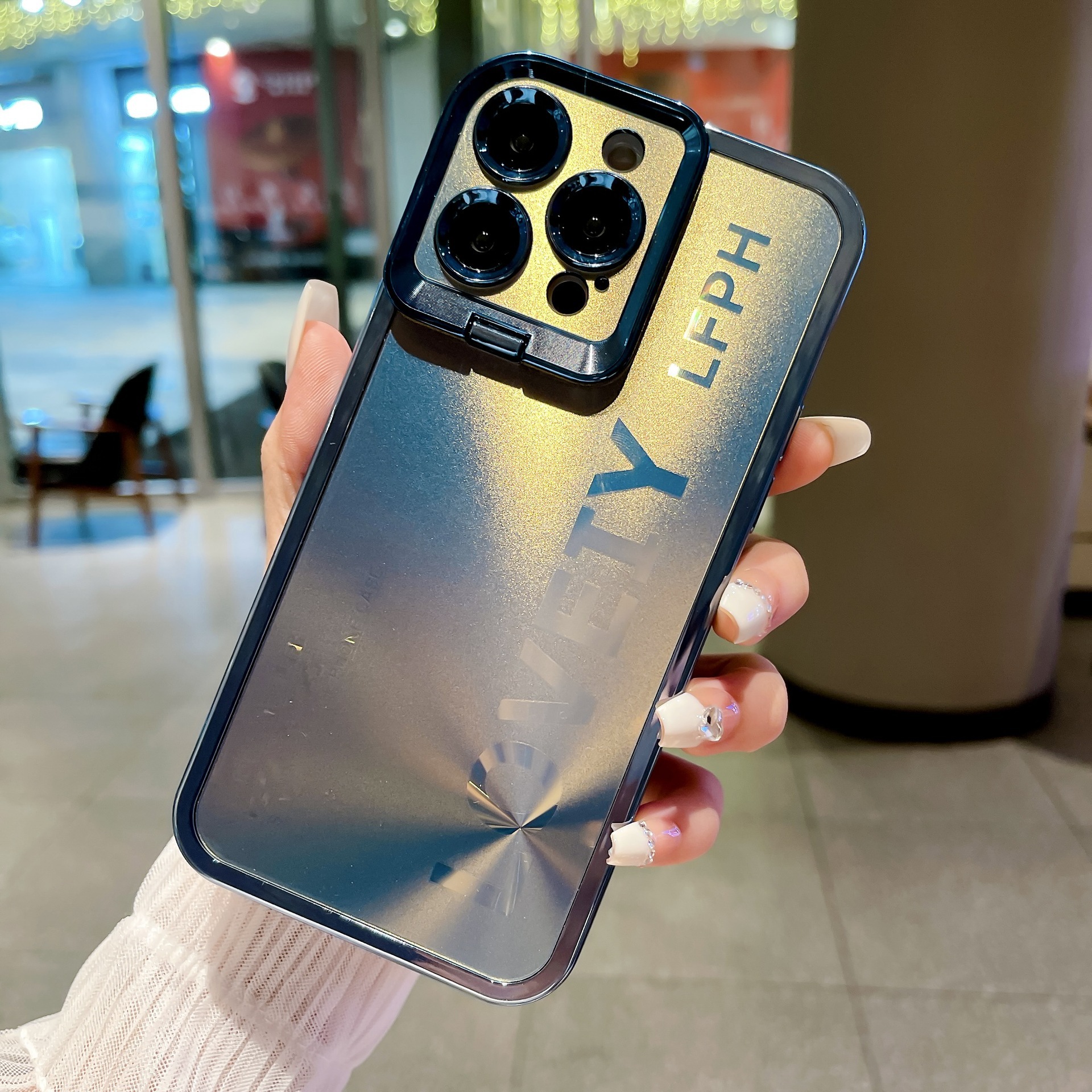 Lézer Bevonatú állvány, puha tok, leesésgátló telefontok