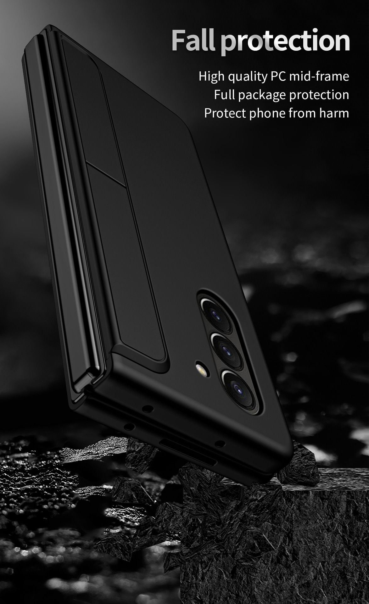 Alkalmas Samsung Z összecsukható tolltartó hez, láthatatlan konzolhoz, kettő az egyben összecsukható telefontokhoz