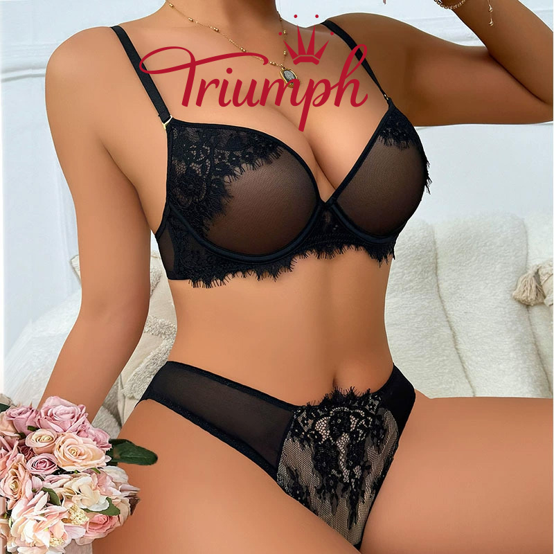 TRIUMPH® – 3 db 💖50% KEDVEZMÉNY✨ Új női puha csipke melltartó