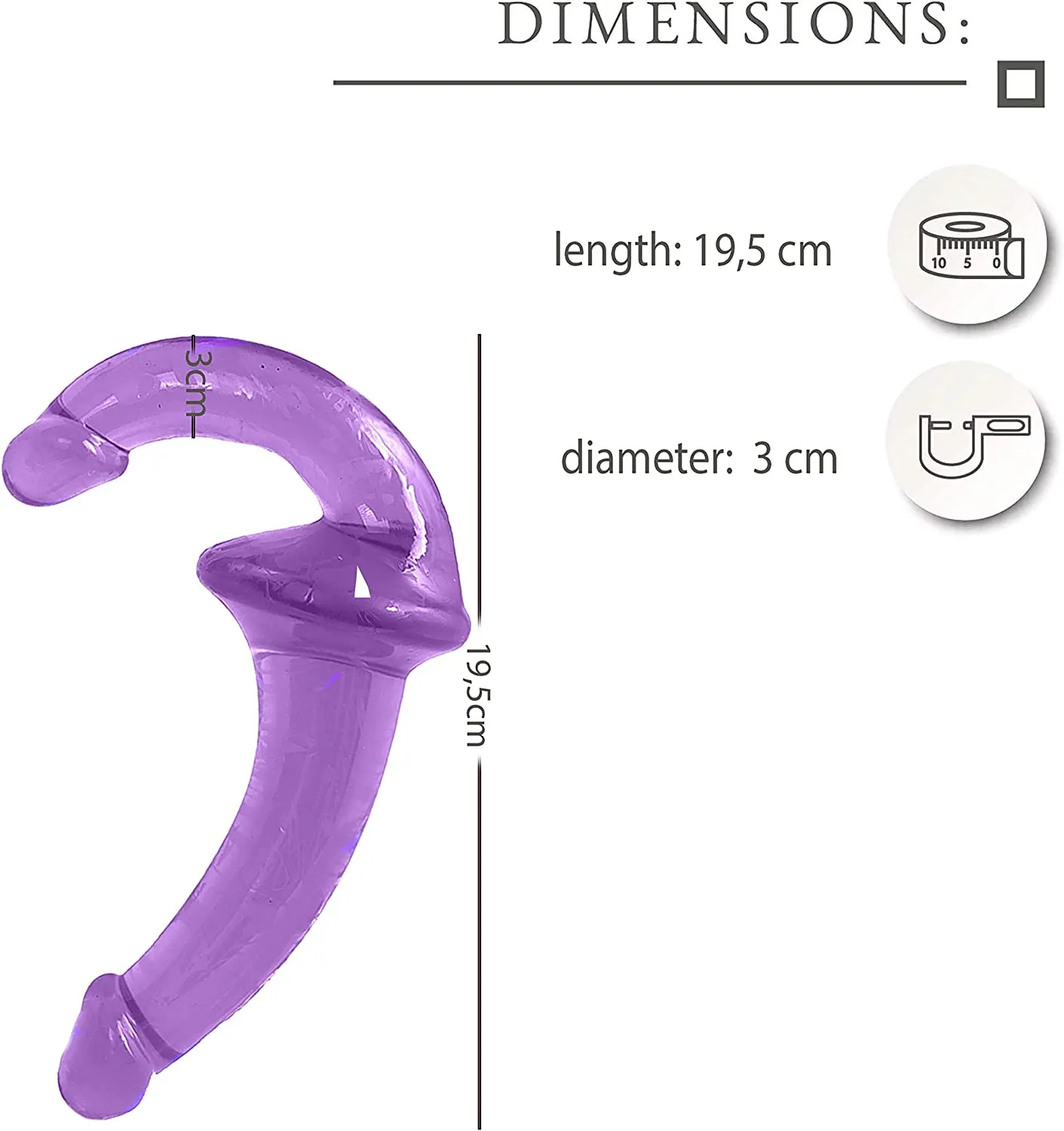 Rendkívül erős kétvégű vibrátor, 29 cm-es behelyezhető vibrátor, valósághű kettős behatolású anális vibrátor.