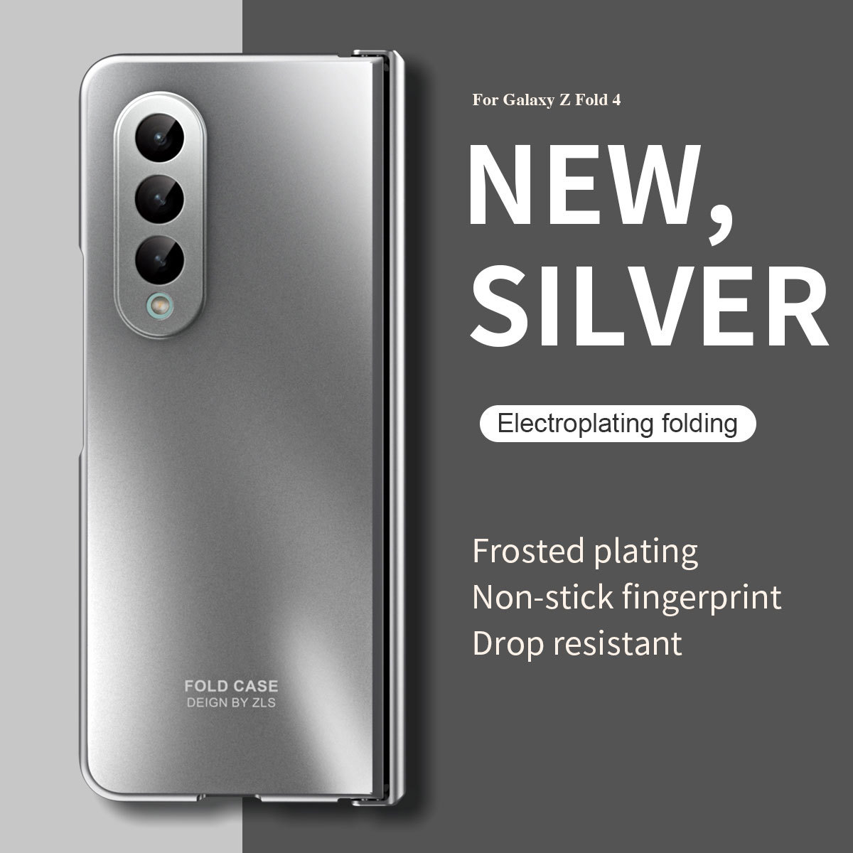 Samsung Galaxy Z Fold sorozatú matt galvanizált védőtok hátsó képernyővédő fóliával