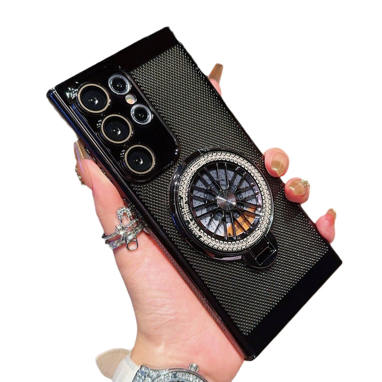 Alkalmas Samsung S25, S24, S23, S22 mobiltelefon tokhoz forgó hűtő giroszkóppal