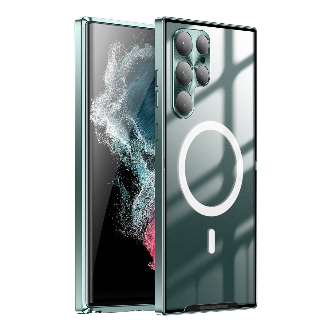 Mágneses fém tároló tok Samsung Galaxy S24 S23 S22 Plus Ultra készülékhez