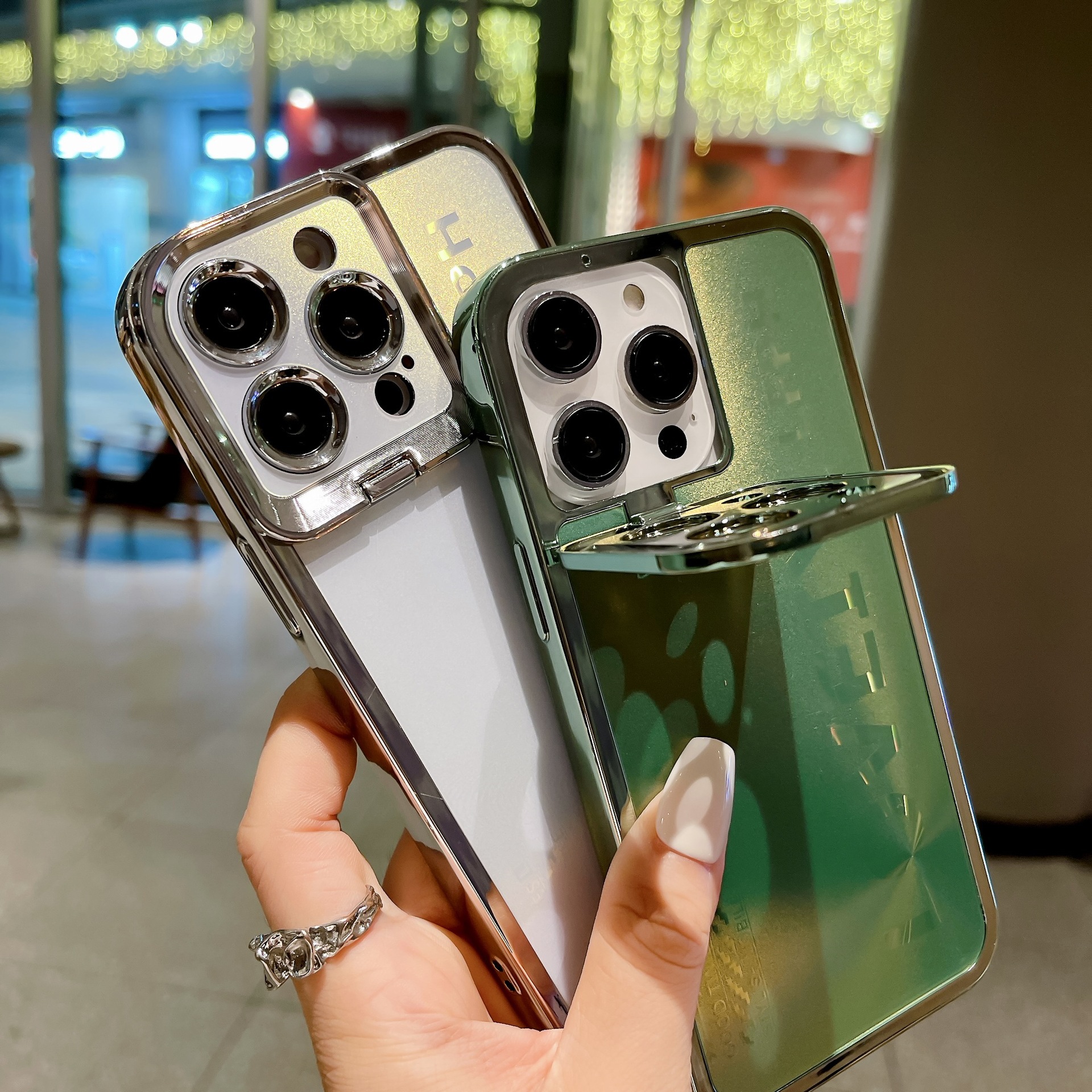 Lézer Bevonatú állvány, puha tok, leesésgátló telefontok