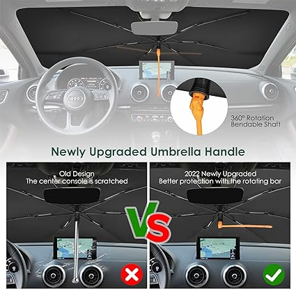 360°-ban elforgatható autós szélvédő napernyő