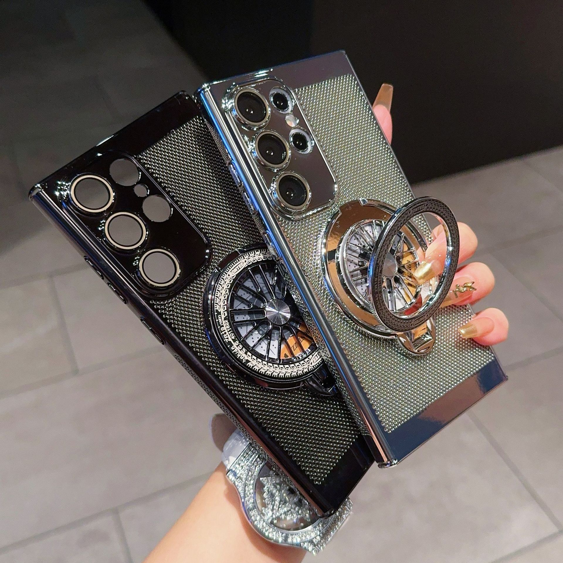 Alkalmas Samsung S25, S24, S23, S22 mobiltelefon tokhoz forgó hűtő giroszkóppal