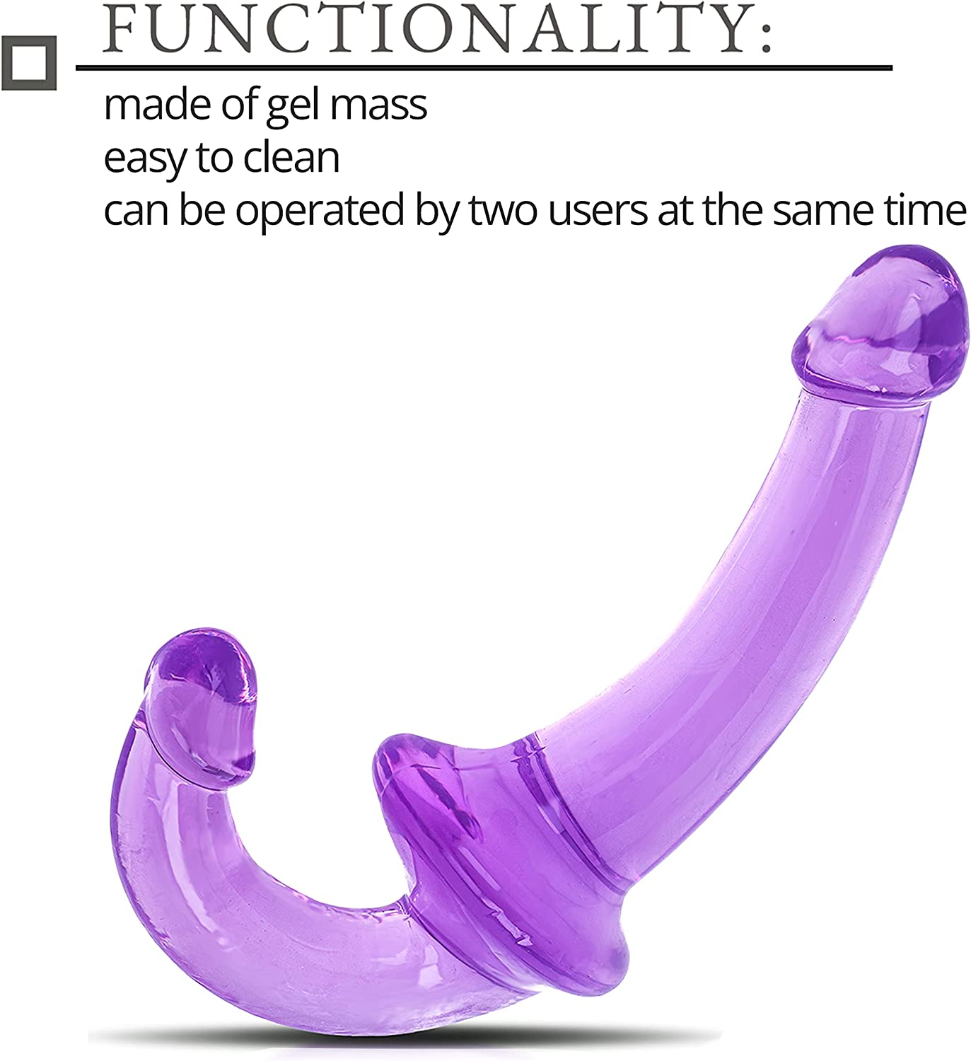 Rendkívül erős kétvégű vibrátor, 29 cm-es behelyezhető vibrátor, valósághű kettős behatolású anális vibrátor.
