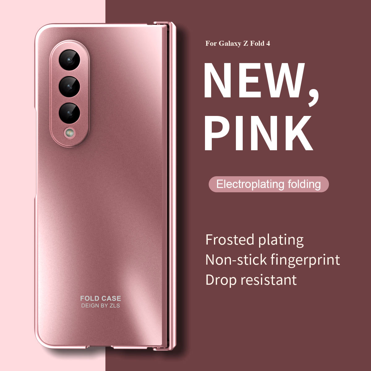 Samsung Galaxy Z Fold sorozatú matt galvanizált védőtok hátsó képernyővédő fóliával