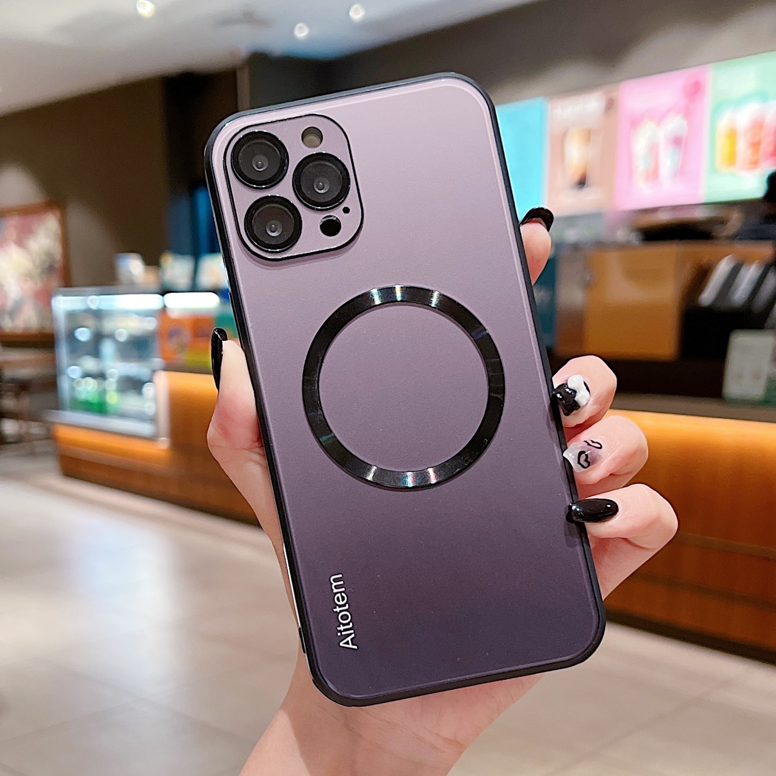 iPhone mágneses gradiens mobiltelefon tok