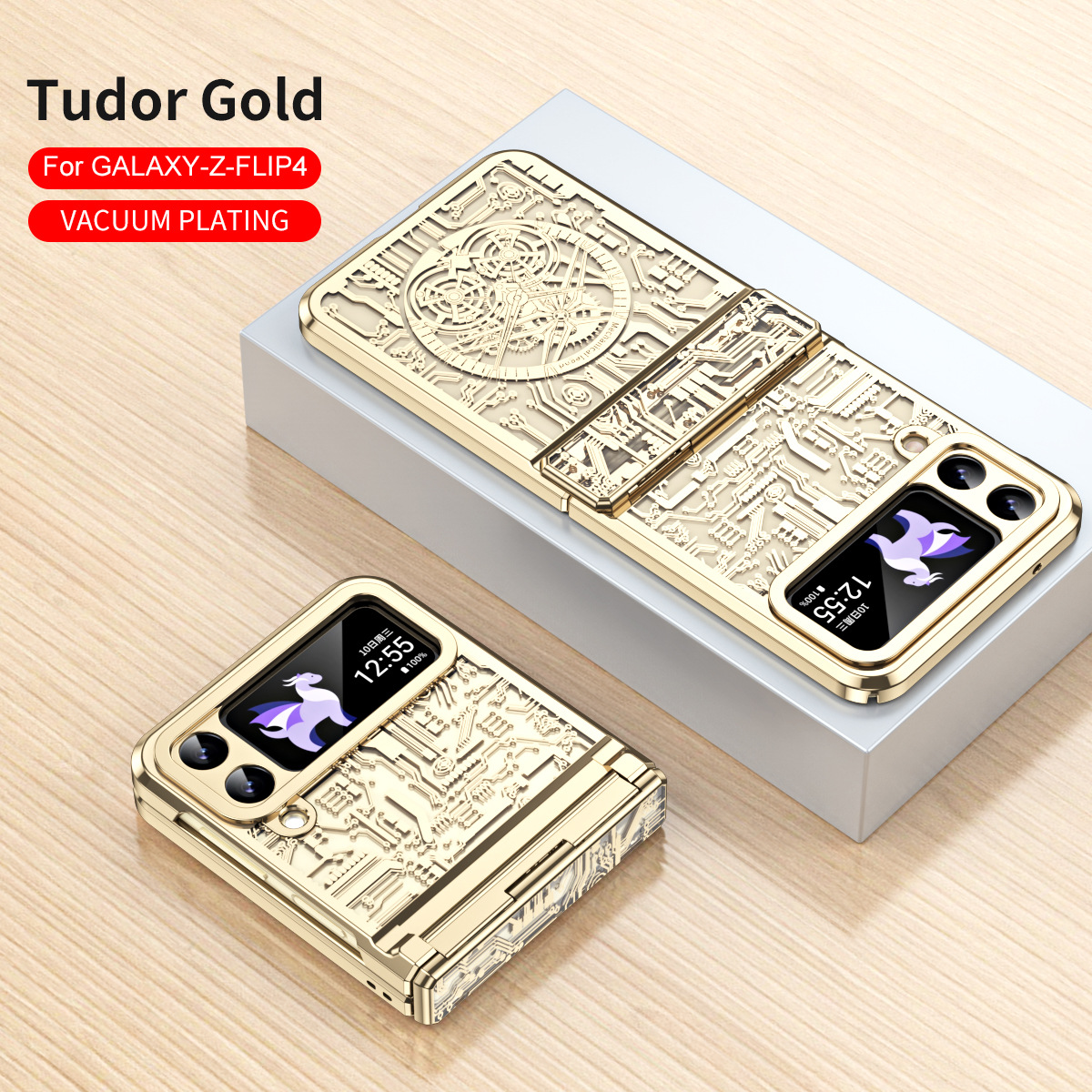 Κατάλληλο για νέα επιμεταλλωμένη θήκη κινητού τηλεφώνου Samsung Z FLIP 5/4/3