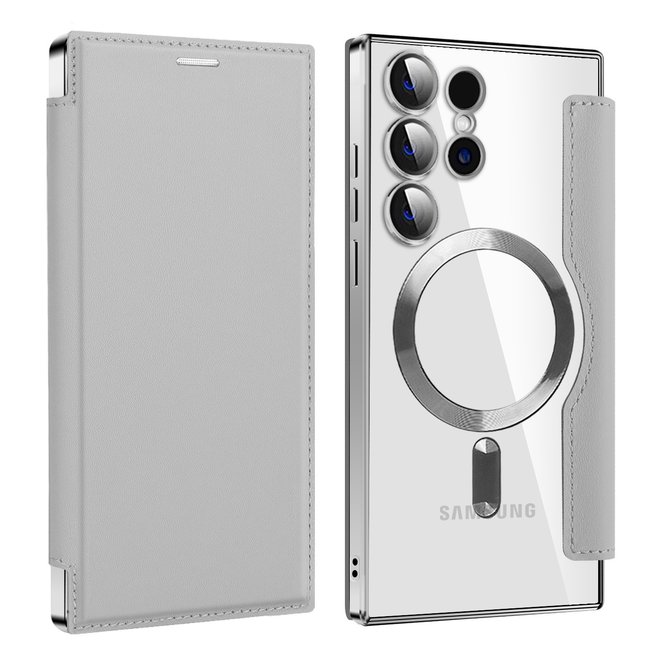 Mágneses üzleti bőr tok Samsung S sorozatú mobiltelefon tokhoz