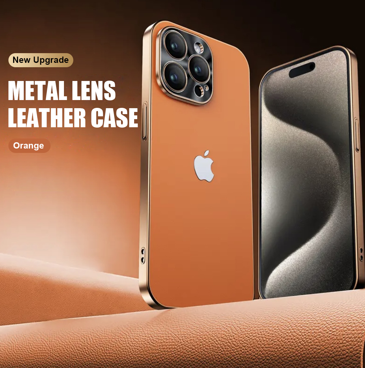 Galwanizowana metalowa soczewka Ultra cienka sk��rzana ochrona dla iPhone'a