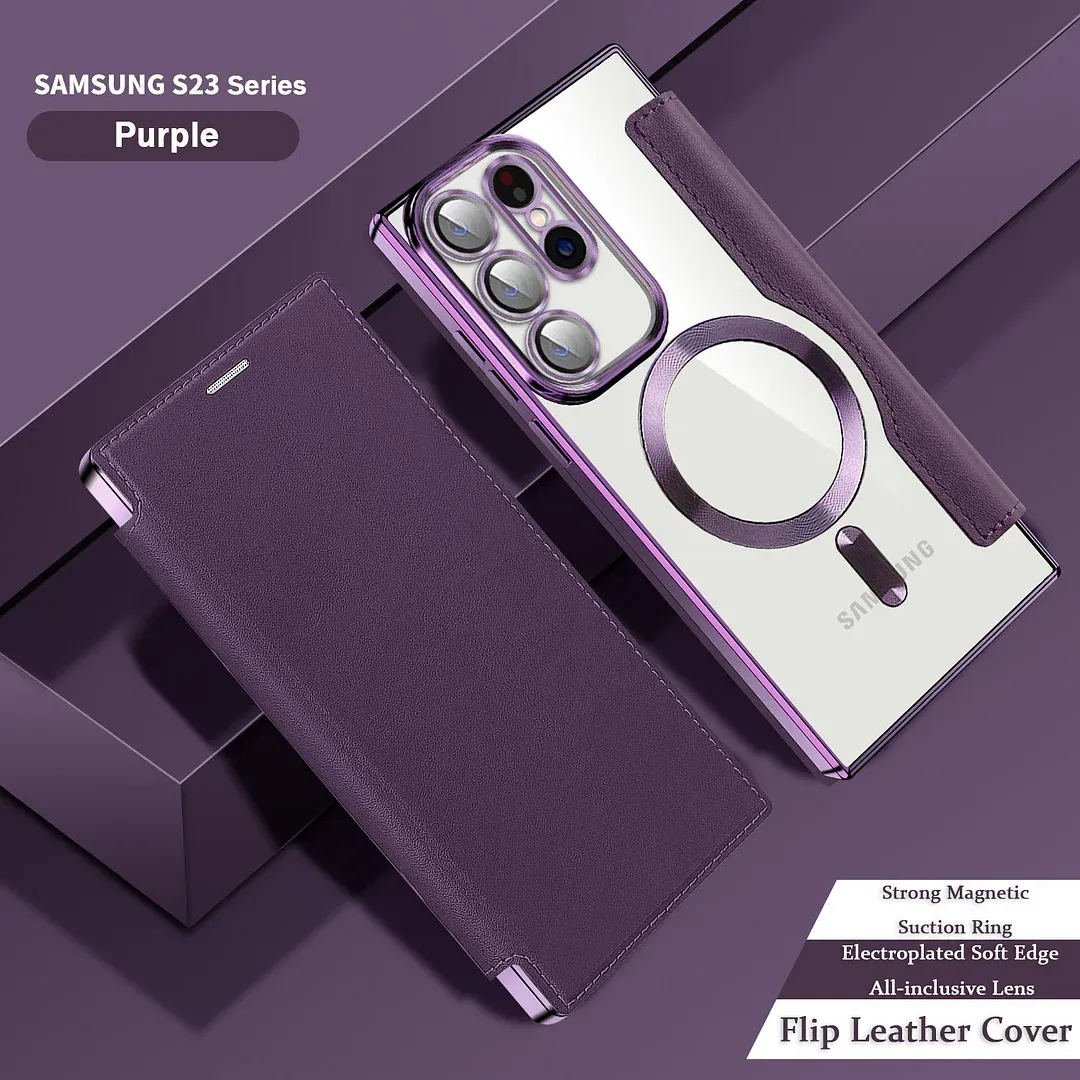 Mágneses üzleti bőr tok Samsung S sorozatú mobiltelefon tokhoz