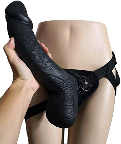Extra nagy pántos vibrátor hosszú szilikonból; kiemelkedő makkja van, hossza 30 cm, átmérője 6 cm; 100%-ban orvosi minőségű anyagból készült deluxe fantasy fallosz, hordható hevederrel.