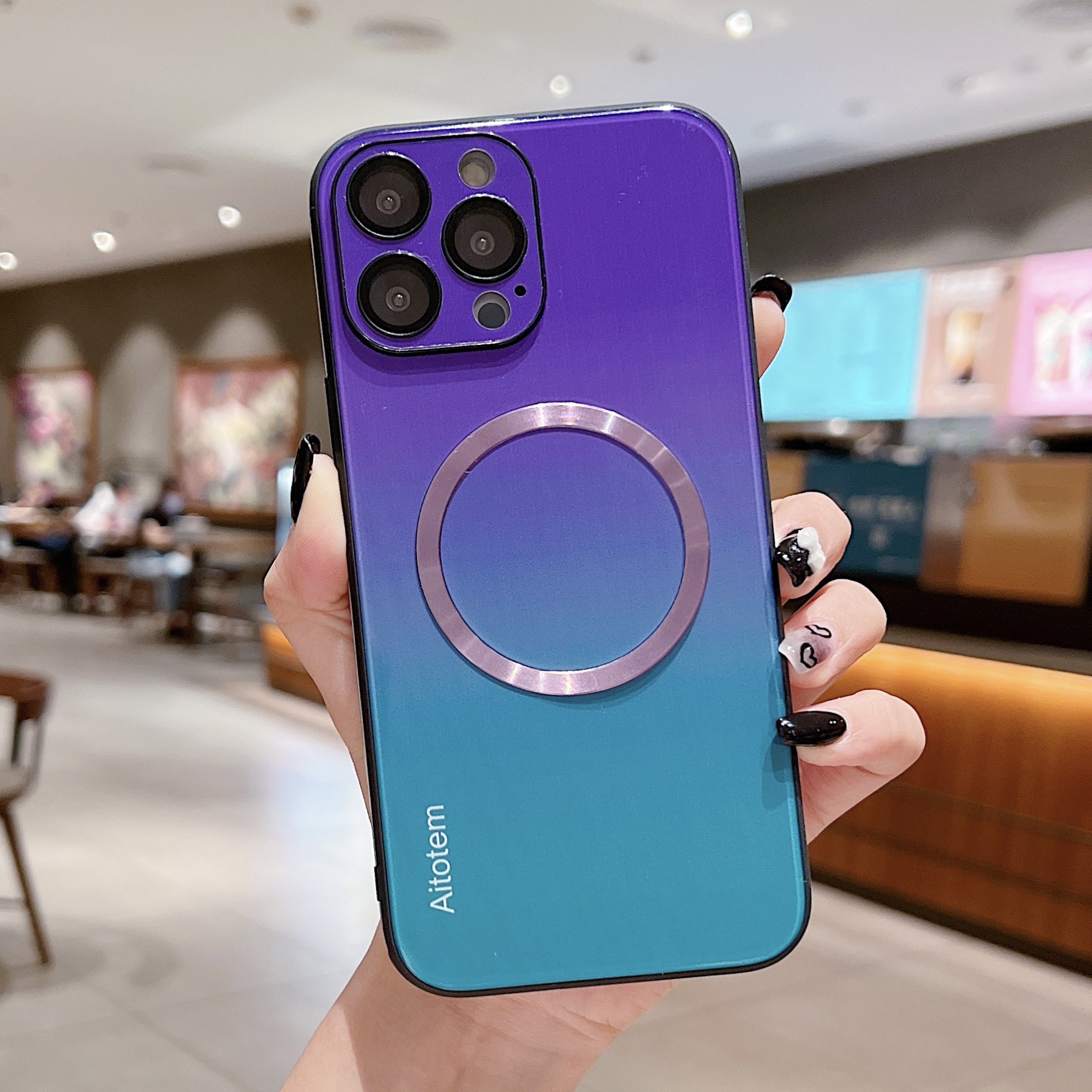 Θήκη τηλεφώνου iPhone με μαγνητική διαβάθμιση χρώματος