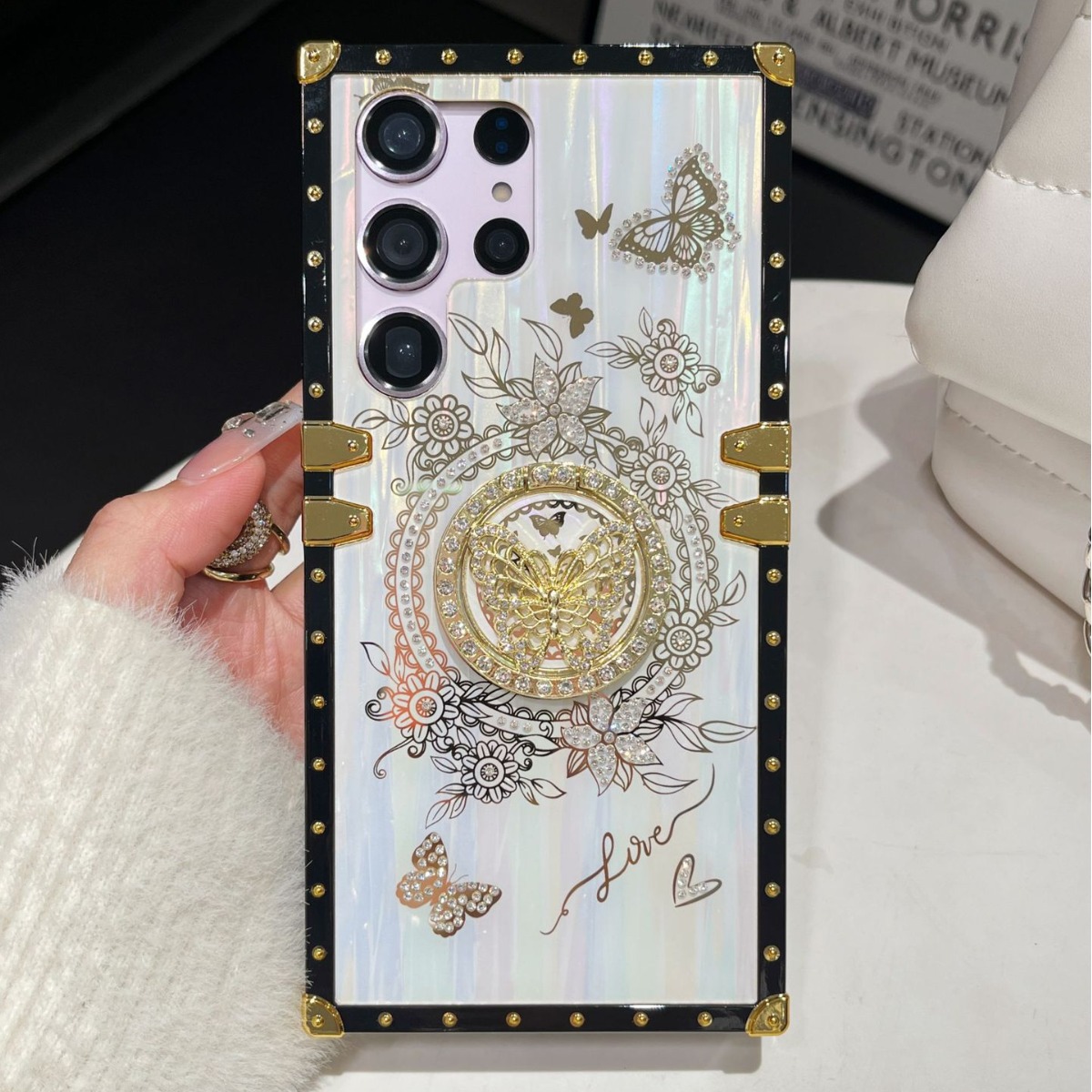 Θήκη για τηλέφωνο Samsung Rhinestone Butterfly