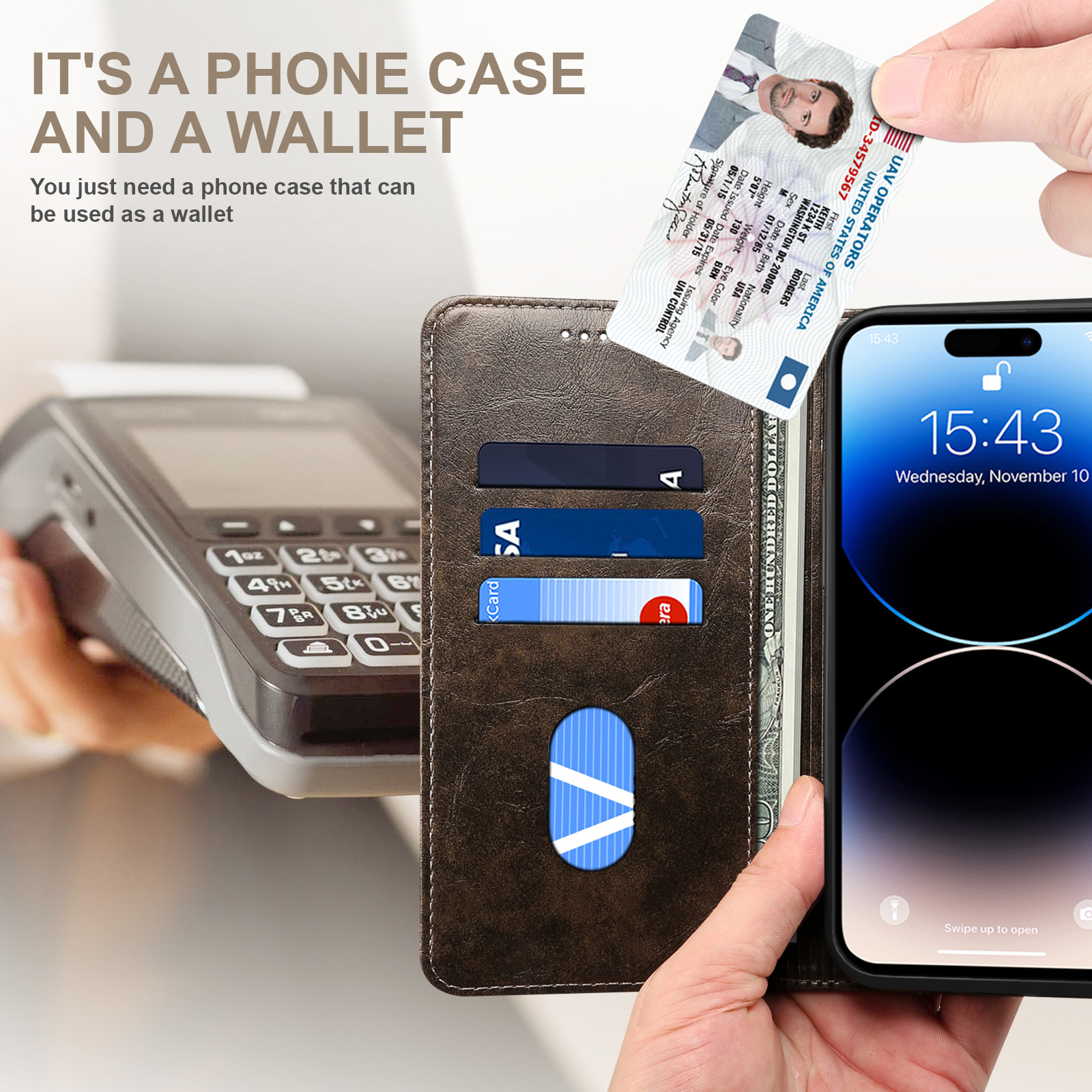 Πολυτελής δερμάτινη θήκη κινητού iPhone&Samsung υψηλής ποιότητας