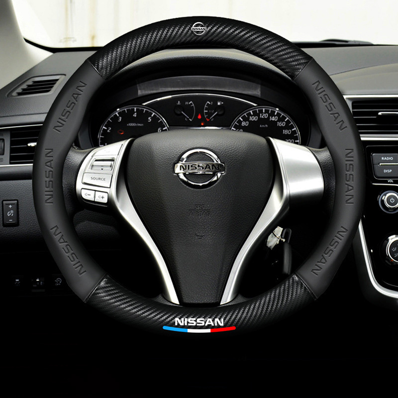 Εξατομικευμένο κάλυμμα τιμονιού από σουέτ από ανθρακονήματα με λογότυπο αυτοκινήτου