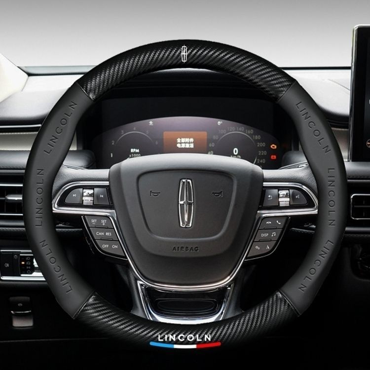 Εξατομικευμένο κάλυμμα τιμονιού από σουέτ από ανθρακονήματα με λογότυπο αυτοκινήτου