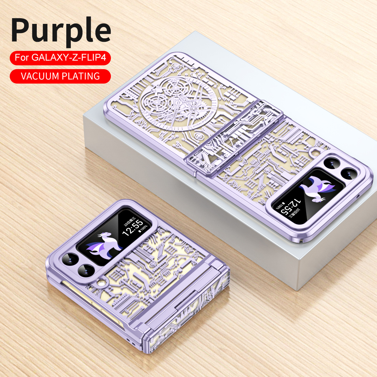 Κατάλληλο για νέα επιμεταλλωμένη θήκη κινητού τηλεφώνου Samsung Z FLIP 5/4/3