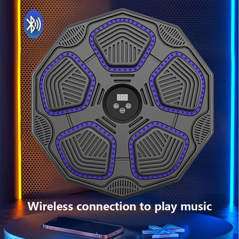 HoldBody Music Boxing Machine, Smart Bluetooth Boxing Trainer with Boxing Gloves, Boxing Wall Mount Machine for Adults Kids,Boxing Target Workout Equipment for Home, Office, Gym (Upgrade)