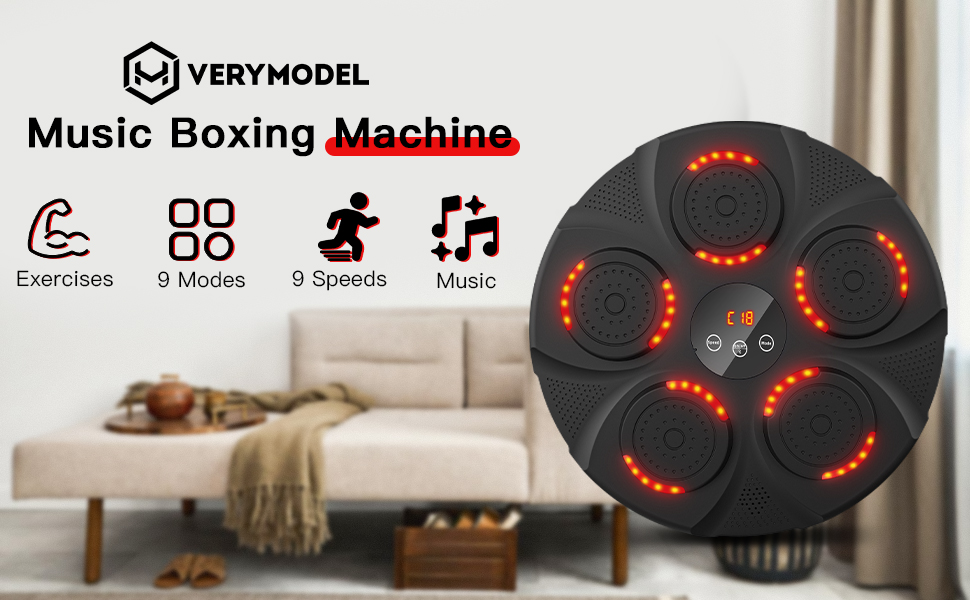 Music Boxing Training Machine With A Variety Of Speed Modes For Fun Boxing  Target Training, Family Interactive Boxing Equipment