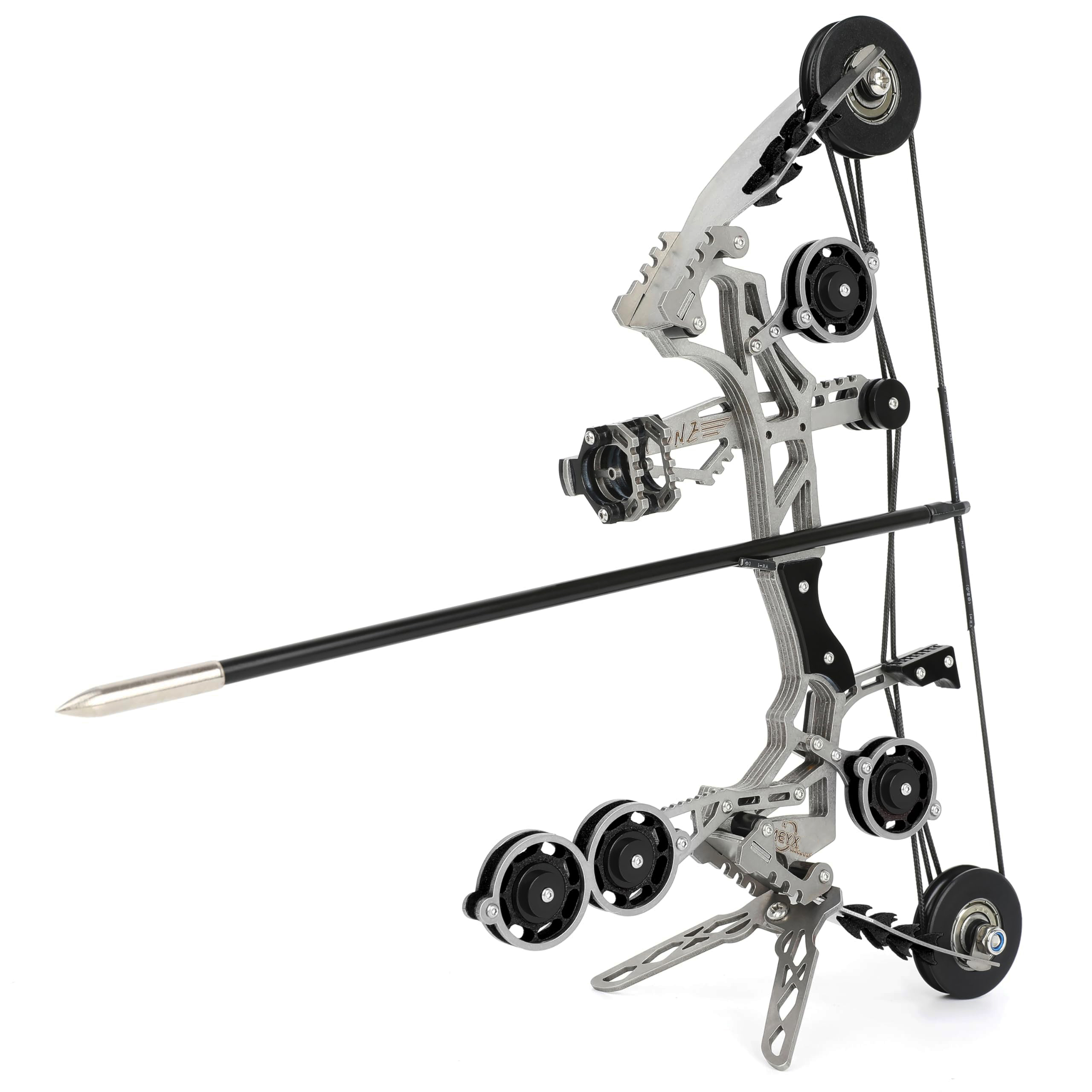 Sport-Partner Stainless Steel Unisex Mini Compound Bow and Arrows Set, Beginner Archery Practice Gear, Fun Holiday Gift Collectible Toy