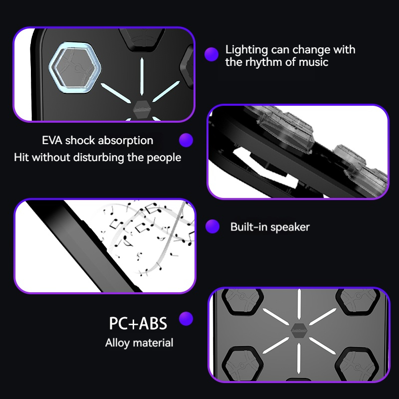 HoldBody Smart Music Boxing Machine, Boxing Machine Wall Mounted Music with Gloves, Boxing Music Workout Machine for Home, Indoor and Gym