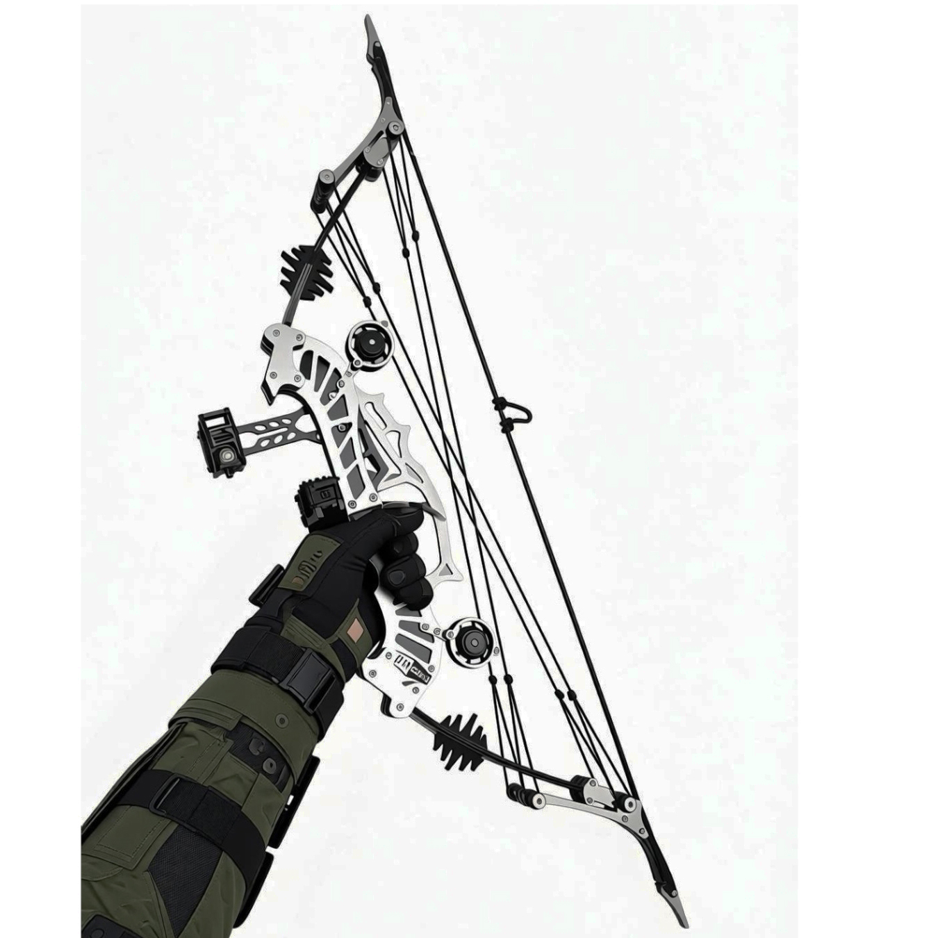 Ambidextrous Compound Bow and Arrow Set with Bow Release Aid and 8 Feathered Arrows - Perfect for Beginner Target Practice & Best Holiday Gift， Adaptable Archery Hunting Release