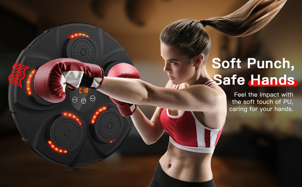 Music Boxing Machine Intelligent Boxing Machine with Stand, Bluetooth  Sensor and Fitness Boxing App - Includes Boxing Gloves - Ideal for  Training, Stress Relief and Fitness : : Sports & Outdoors