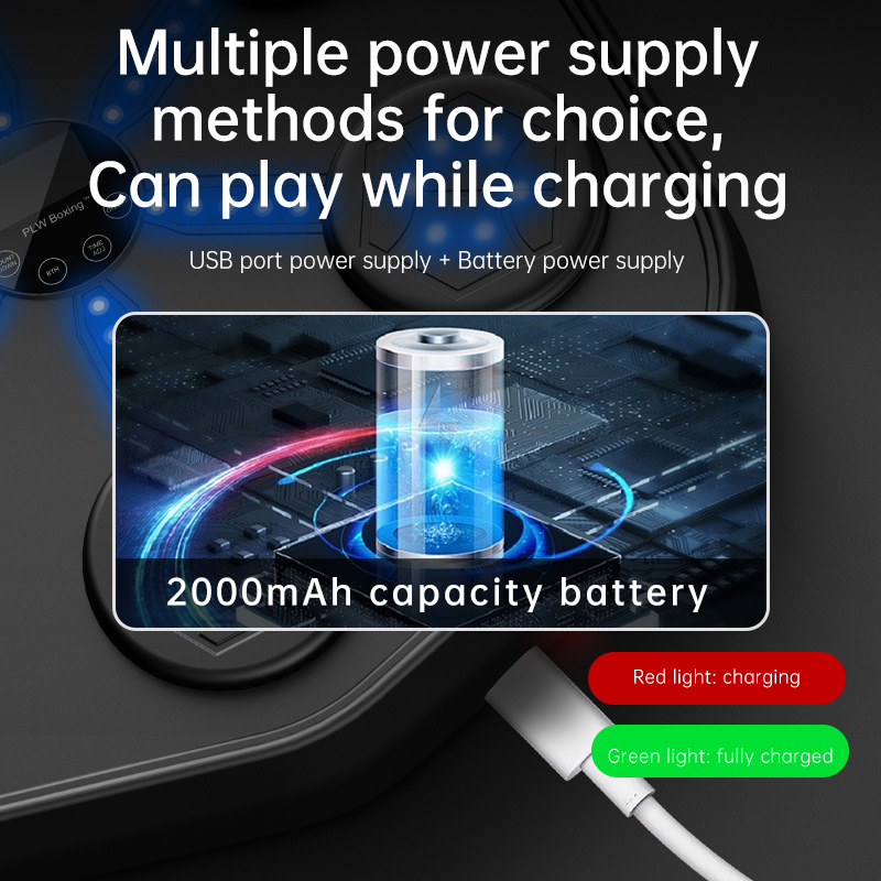 Sport-Partner Smart Music Boxing Machine Wall Target LED Lighted Sandbag Relaxing Reaction Training Target For Boxing Sports Agility Reaction