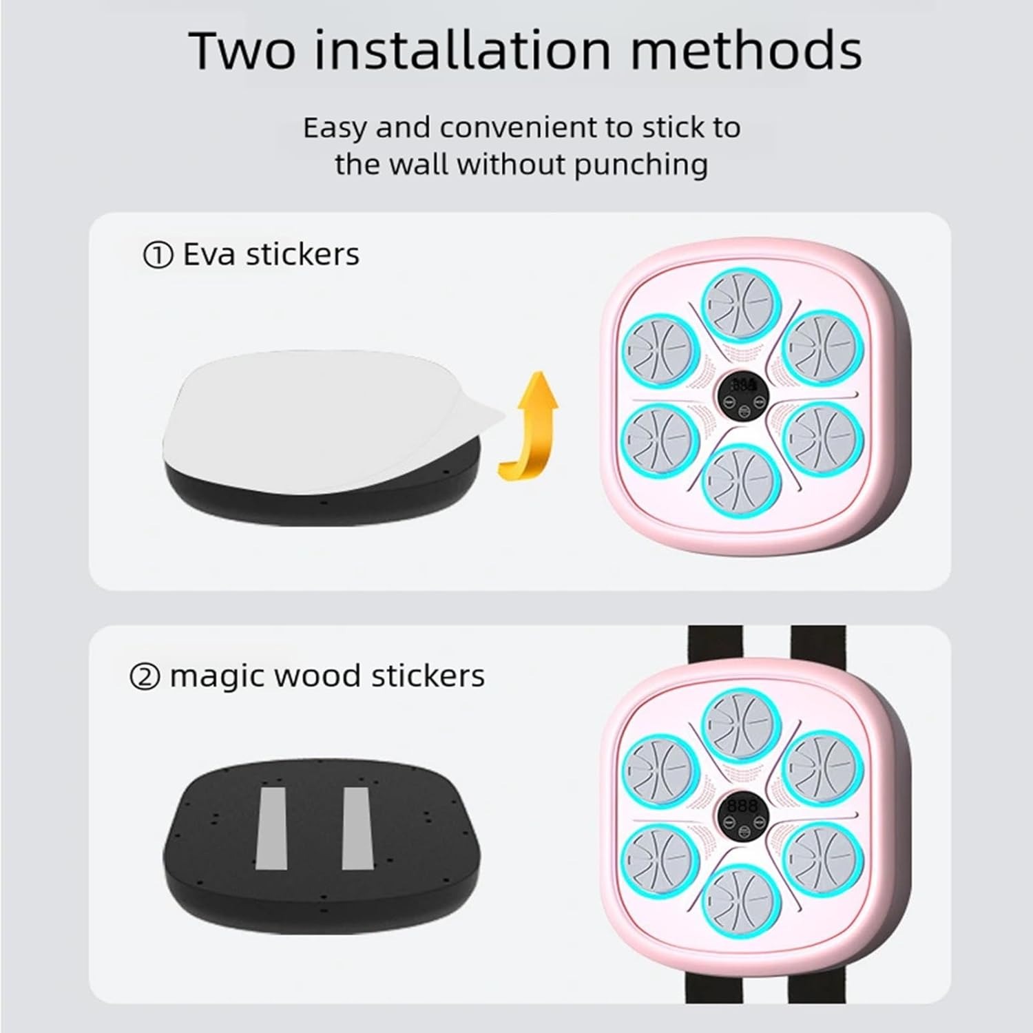 HoldBody Smart Music Boxing Machine Wall Target LED Lighted Sandbag Relaxing Reaction Training Target For Boxing Sports Agility Reaction