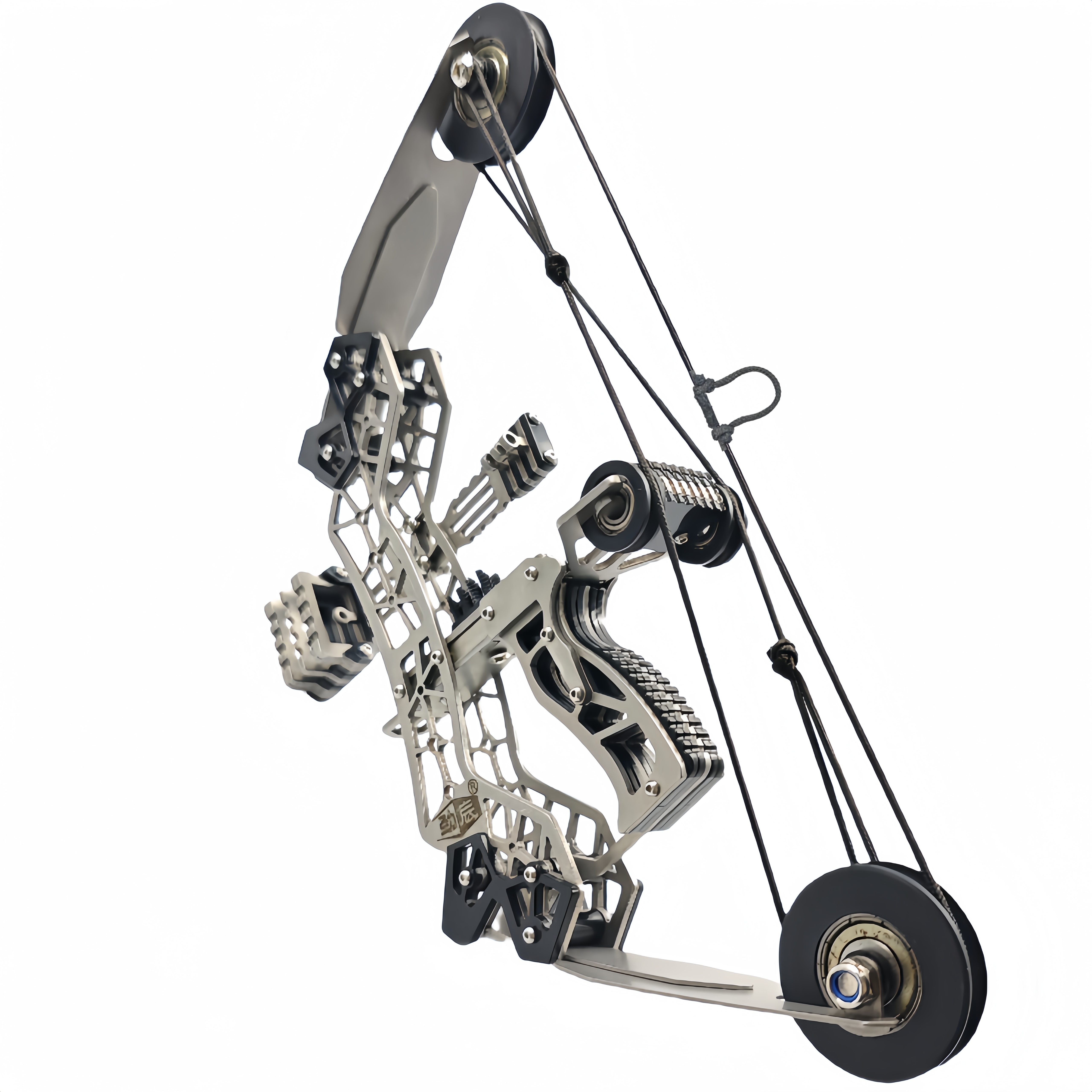 Sport-Partner Stainless Steel Mini Compound Bow and Arrow Toy Set with 8 Arrows, Compact Durable Archery Gear for Beginners’ Practice, Teen Boy Gift