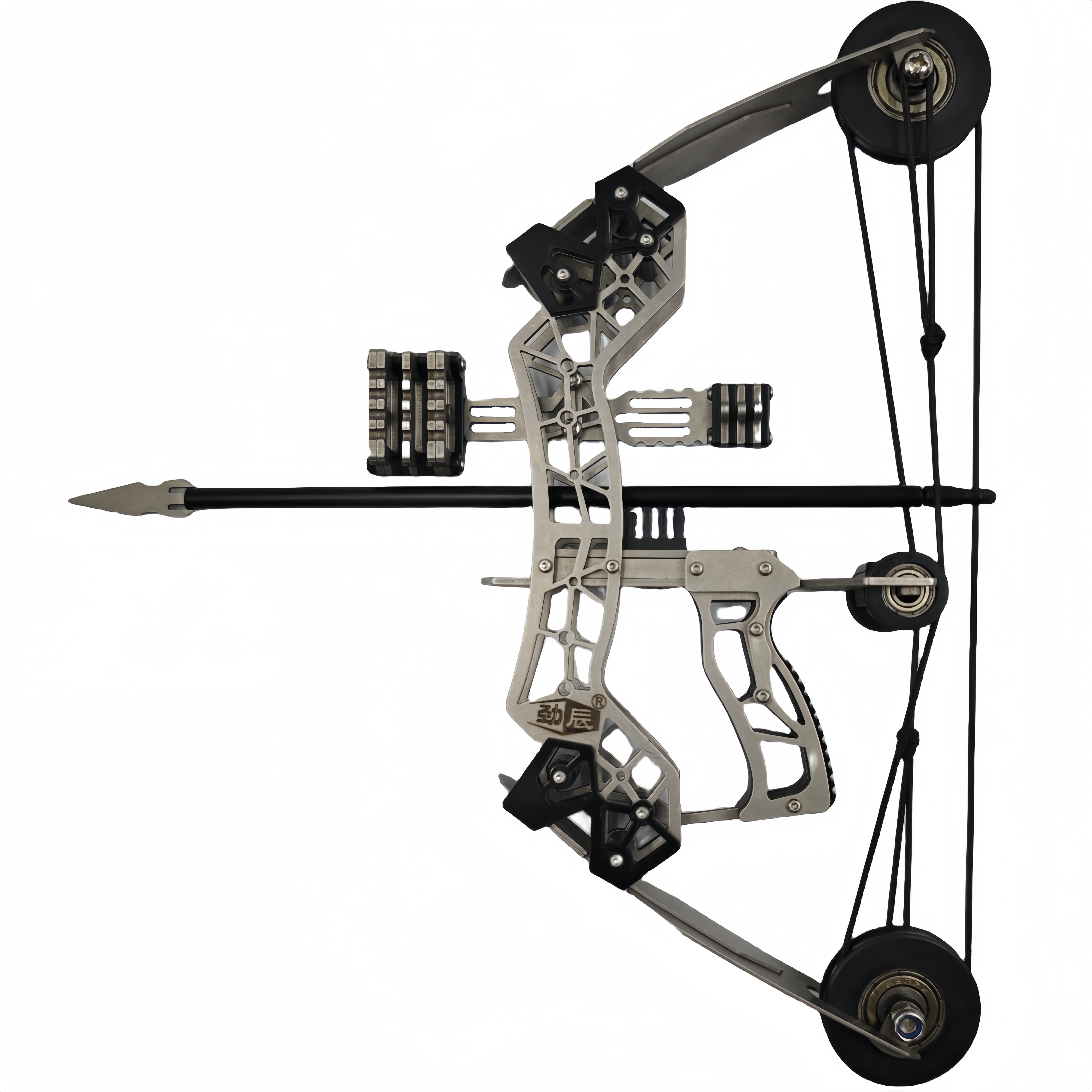 Sport-Partner Stainless Steel Mini Compound Bow and Arrow Toy Set with 8 Arrows, Compact Durable Archery Gear for Beginners’ Practice, Teen Boy Gift