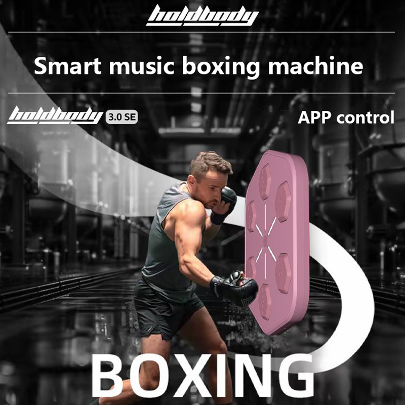 HoldBody high-end smart music boxing machine, independent APP intelligently recognizes music rhythm, wall-mounted home fitness equipment, professional fitness boxing training equipment,