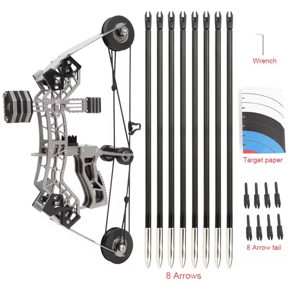 10.4inch Archery Mini Compound Bow Kit Bow and Arrows Shooting Target Gift Game Bow Practice Accessories,slingshot