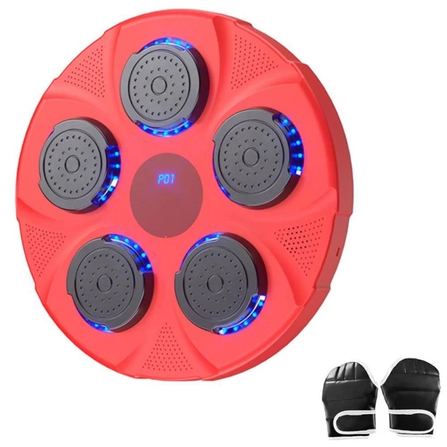 Music Boxing Machine LED Light Music Rhythm Wall Target  Bluetooth-Compatible for Boxing/Agility Reaction Exercise for Kids Adult