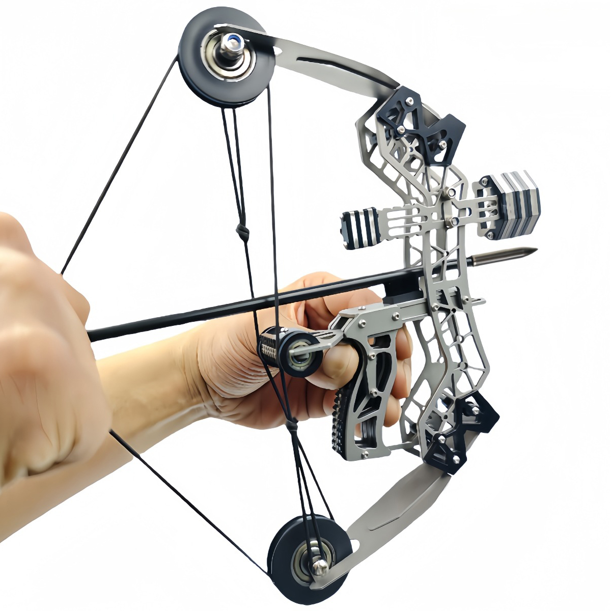 10.4inch Archery Mini Compound Bow Kit Bow and Arrows Shooting Target Gift Game Bow Practice Accessories,slingshot